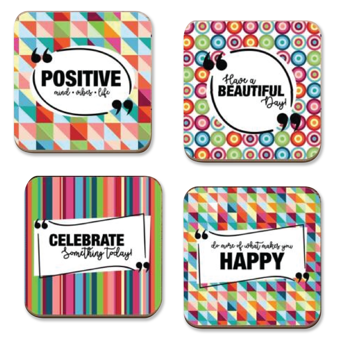 Colorful Quotations Coaster Collection 2