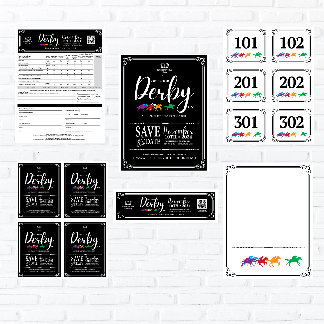 Derby Night Auction Fundraiser Graphic Starter Pack