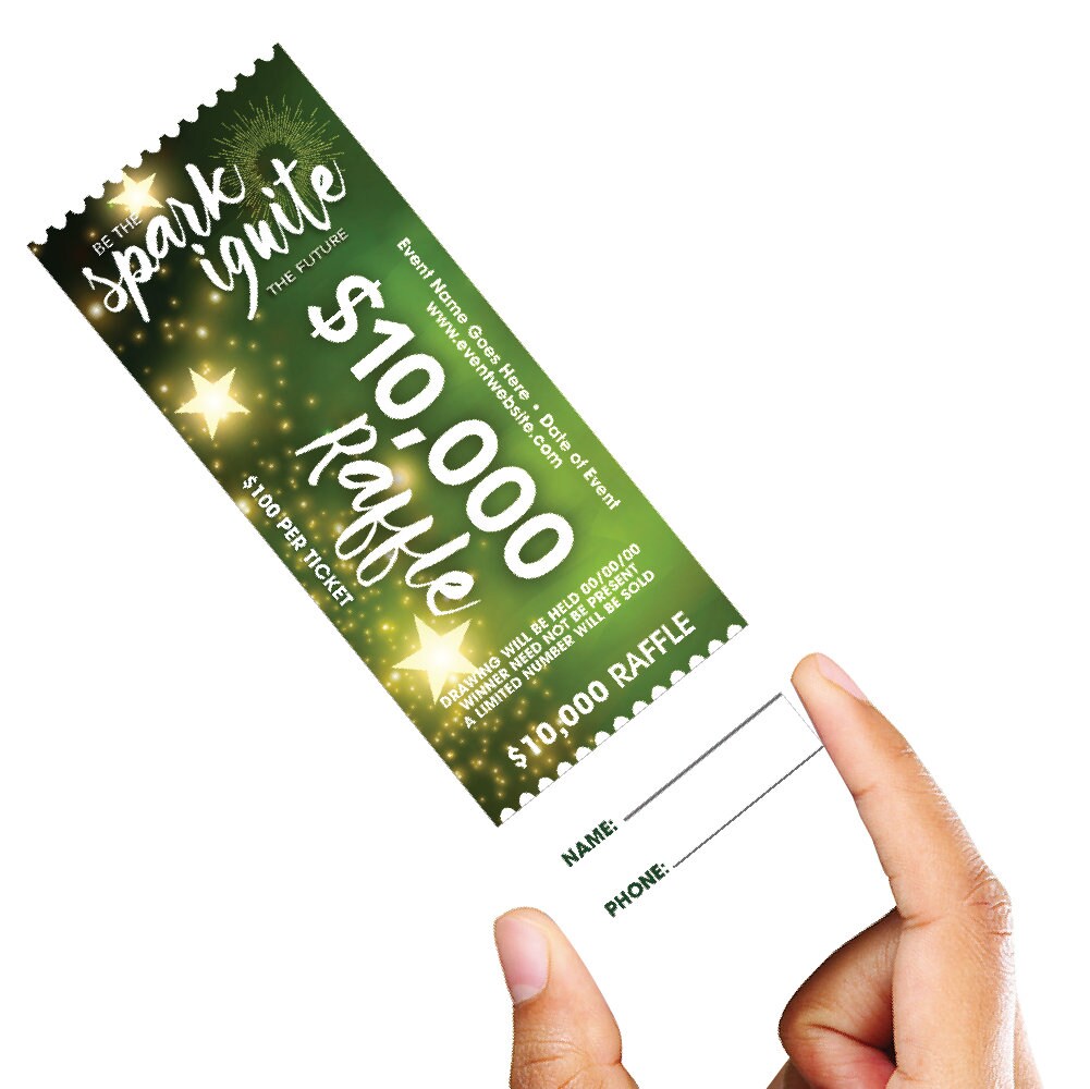 Be the Spark Ignite the Future Raffle Ticket, Digital Download, Editable Fundraising for Schools or Organizations