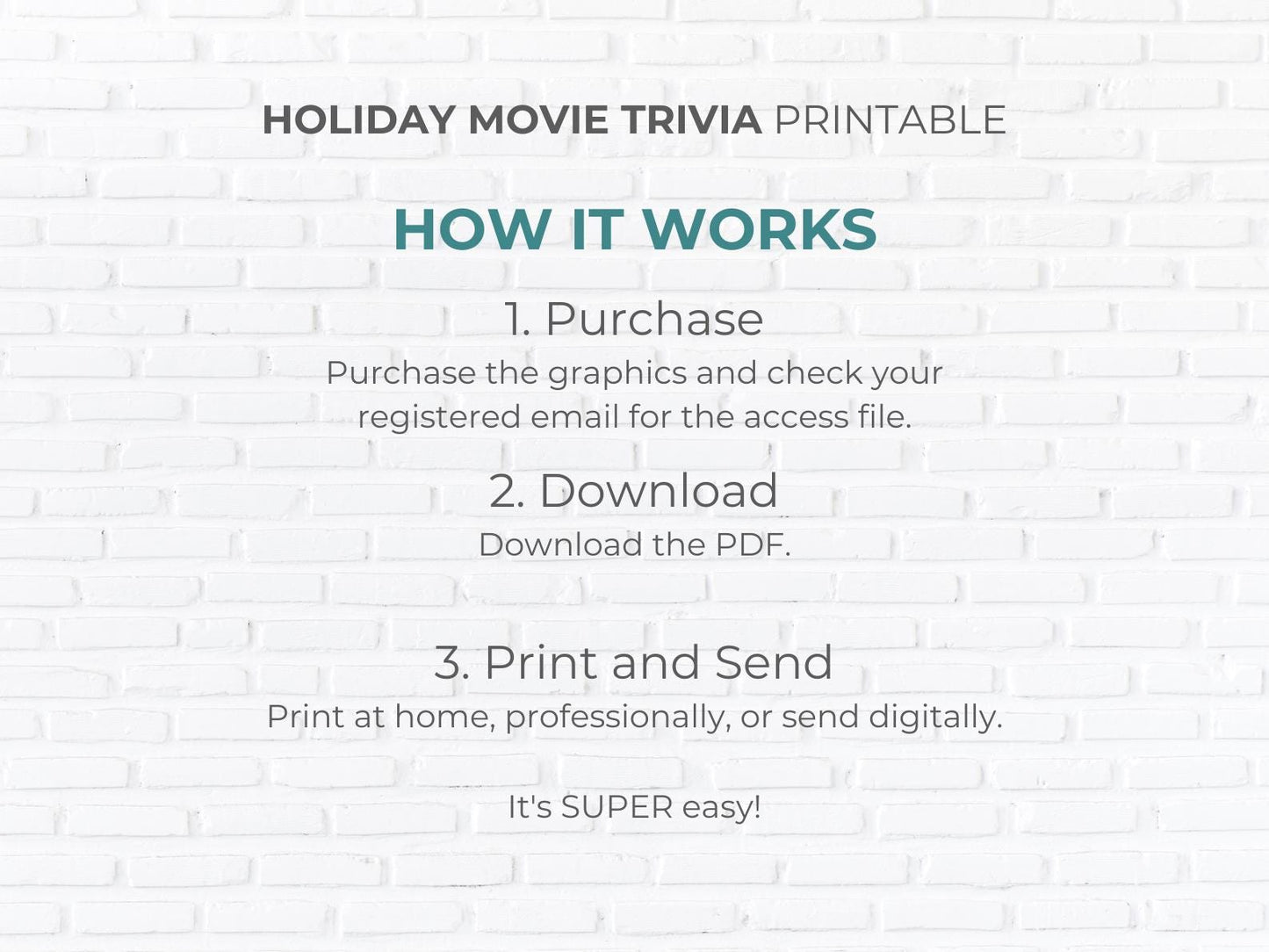 Christmas Movie Trivia Game: Holiday Party Fun (PDF Download)