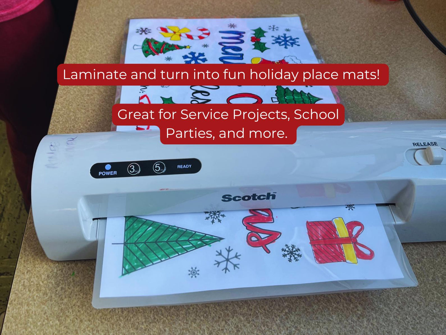 Christmas Holiday Blessings Coloring Placemats, Legal Size, PDF & Canva Template