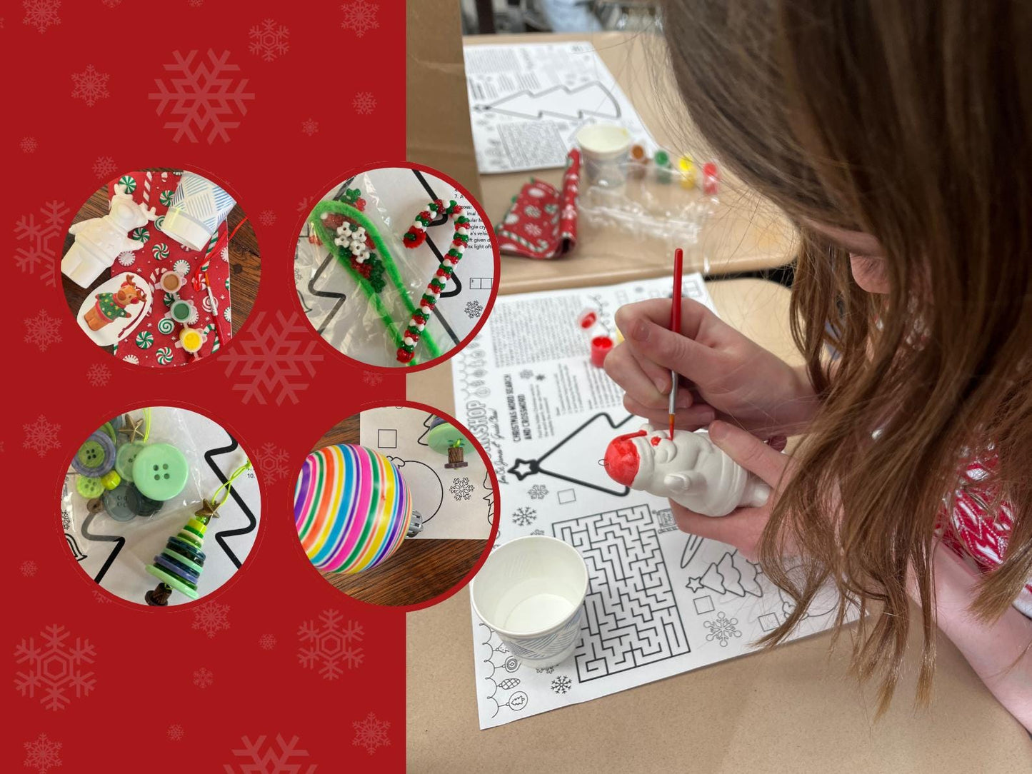 Christmas Activity Placemat | Santa's Worksheet, Games (Legal Size PDF & Canva Template)