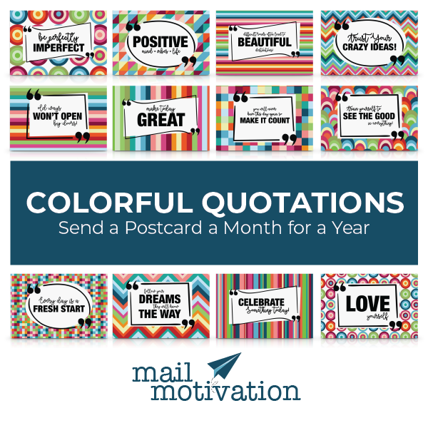 Colorful Quotations "Monthly" Postcards